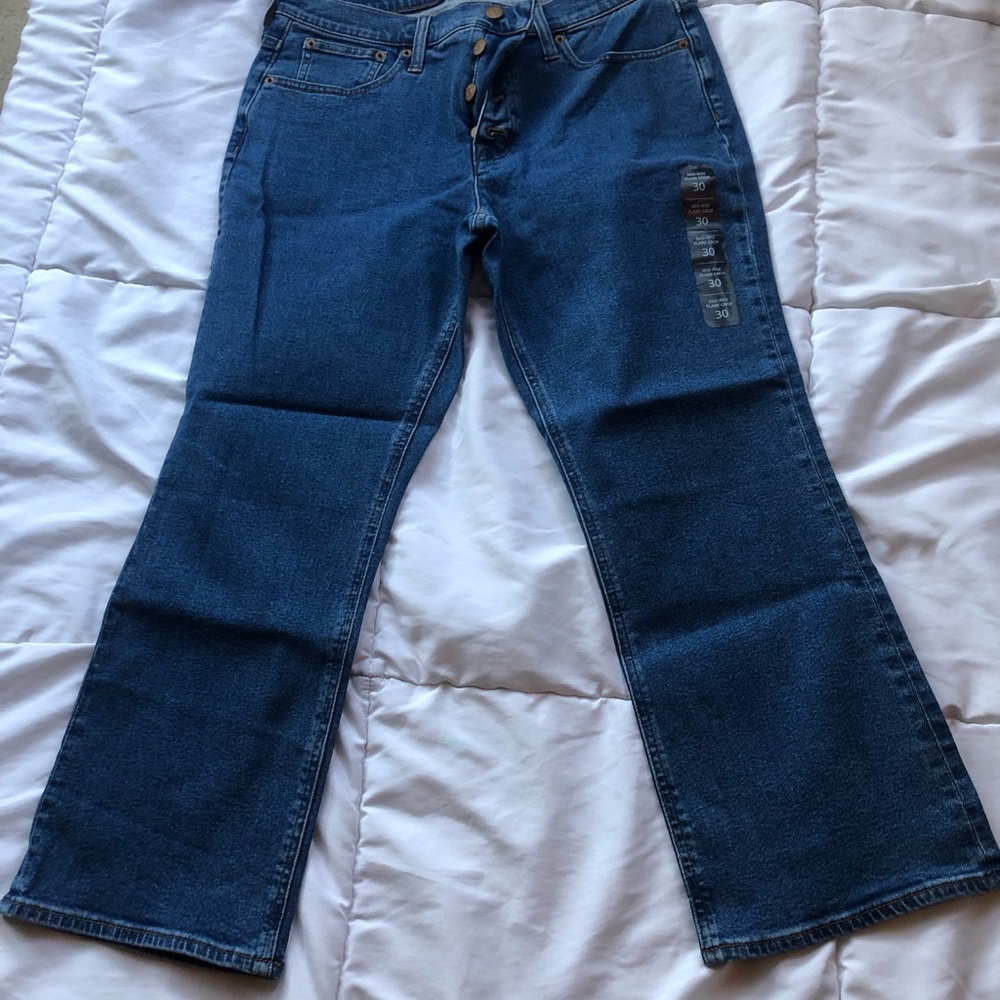 J. Crew Women's Dark Blue Flare Jeans